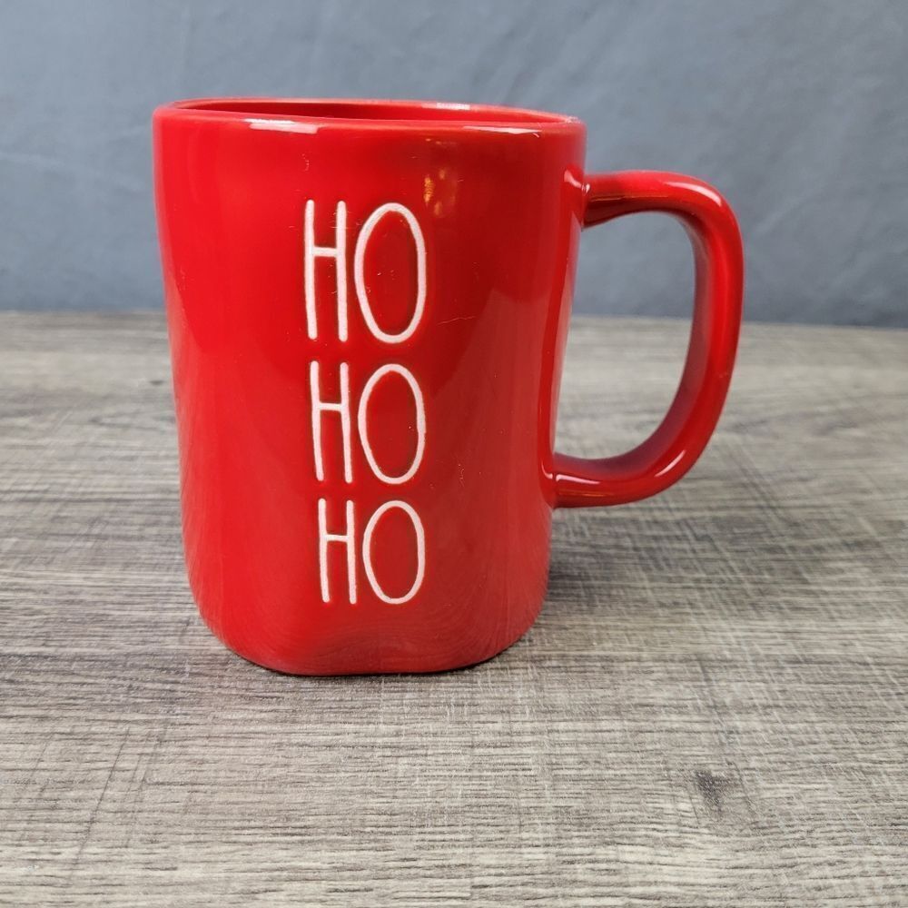 Rae Dunn Artisan Collection‎ Farmhouse Red Ho Ho Ho Christmas Mug